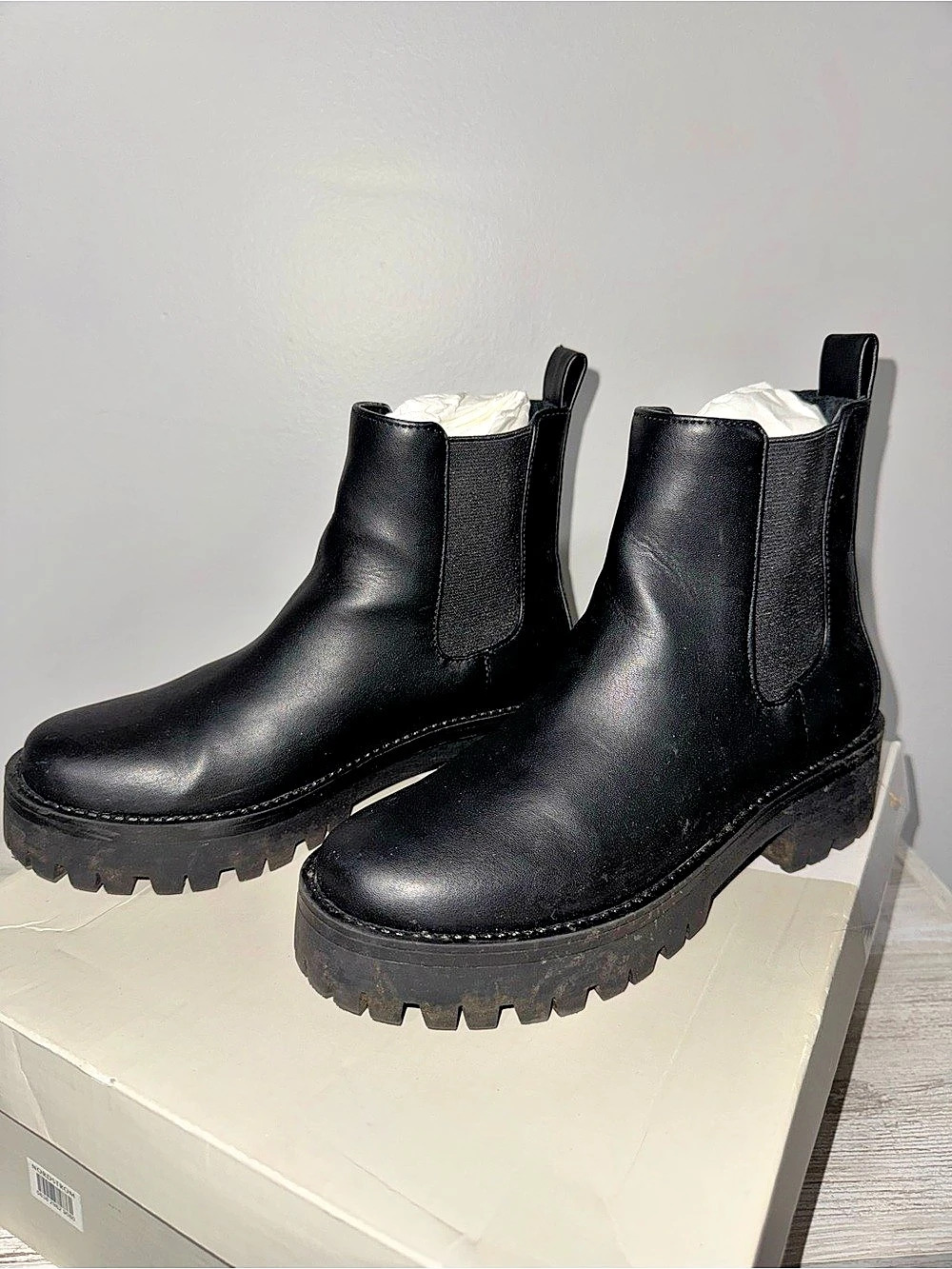 BP. Kora Lug Chelsea Boot. Black Ankle Boots US 6M